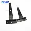 Dzsgsp 4 Inch T-Strap Hinges Rustic Gate Strap Hinge Rustproof Gate Door Black Hinges For Windows, Fence And Barn Gates