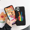 Gay Lesbian LGBT Rainbow Phone Case för iPhone 15 14 13 12 11 Pro Max Mini SE 7 8 Plus X Xs XR Black Silicone Soft Fundas Cover