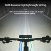 Fronte per bicicletta per biciclette in bicicletta fuori da bici 900lumen Bike Light 2000Mah Flashlight impermeabile USB Ricarica MTB Lampada per ciclo stradale MTB