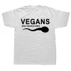 Roliga veganer behöver också proteinslogan bokstav t skjortor män tryck vit 3d vegetarisk vegetarianism harajuku t-shirt