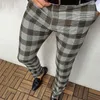 Pantalones de chándal pantalones de carga hombres con estampado a cuadros pantalones estiramientos de pies estiramientos con bolsillos de ropa para hombres pantalones deportivos joggers