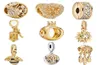 Neue beliebte 925 Sterling Silber Gold Lantern Sun Anhänger Bee Familie Forever Clip Perlen für Mode Charme Perlenarmband DIY Juwely7082010101010