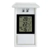 Termometro digitale Display LCD MAX Min Garden Garden Interno a parete esterna Termometro montato a parete impermeabile