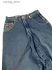 Herr jeans jnco jeans nya y2k harajuku hip hop brev broderade vintage baggy jeans denim byxor herr kvinnor goth hög midja breda byxor l49