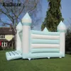 زفاف خضراء خضراء وبيضاء قابلة للنفخ قفز الحارس ، Bounce House Caste لحضور حفلات حفلات الزفاف