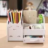 Multi-Functional Pen Holder Students Cute Desktop Accessories Stationery Barrels Storage Wood Box Desk Pen Pencil Organizer New