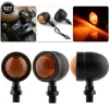 1 para Universal Motorcycle Amber Black Mini Bullet LED Signals Sygnał