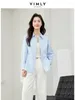 Frauenblusen Vimly Spring Casual Revers White Women Hemd 2024 Knopf Hemden Langarm Tops weibliche Kleidung M5919