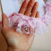 Plaid Bow Tie Applique Double Layer Lace DIY Handmade Crafts Clothing Skirt Hat Home Textile Sewing Factory Accessories Supply