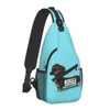 Kawaii dackshund sling crossbody backpack Menpack Wiener Badger Saucisse Dog Show Sacs de poitrine pour la randonnée