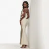 Sexy Hollow Out Rhinestone Suspender Fishtail Dress Dress Bandage Long Bandage Lady Cutouts Dresscini Sexy BodyCon Hl1134