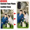 Aangepaste fotoglaskast voor Xiaomi Redmi Note 12 Turbo 12R 12s Mi 13 10 14 POCO F5 Lite K50 Ultra 13T Pro plus 5G lederen cover