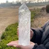 Top Natural Crystal Clear Transparency Quartz Point Heury Stone Stone Hexagonal Prisms Obelisk Wand Stone Home Decor