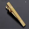 Tie Clips Luxury Tie Clip Classic Simple Style Pin Buckle Bar Gold Mens Business Necklace Clip Metal Mens Jewelry Accessories Y240411
