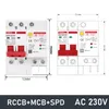 AC230V 2p+PE SPD Leckage Protektor Europa Stammreste Stromausfälle mit Blitz-/Überlast-/Überspannungsschutz