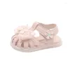 First Walkers bambina Walker Scarpe versatili bambini cavi moda sandali dolci principessa sandali a colore solido in stile cinese 2024 0-2y