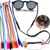 Eyeglasses chains 1/5 piece adjustable elastic silicone glasses with sunglasses chain sport anti slip string glasses rope clip C240412