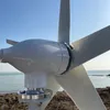 Éolienne de 8 kW 9kw Turbine 12V 24V 48V Générateur Low Start Wind Moulill Speed Olternative Energy 3blades avec contrôleur hybride MPPT