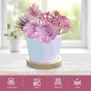 Decorative Flowers 9 Pcs Gemstone Lotus Simulated Succulents Mini Ornaments Plastic Pvc Fake Plant Decor