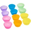 12pcs/Set Silicone Cake Cupcake Cup Bakeware Baking Silicone Molds Muffin Cupcake Molds DIY Cake Decorating Tools Accessories