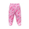 Hose 3pcs/Los Frühling Herbst Fuß Fußbabyhosen 100% Baumwolle Baby Girls Jungen Kleidung Unisex Casual Bottom Pants Neugeborene Baby Kleidung