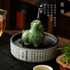 Ruyao Keramic Green Horse Tea Haustier Set Dekoration Offenes Stück Spiel Kreative Boutique 240411