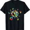 Rolig exploderande Rubix Rubi Rubics Cube Present gåva för barn Tshirt unisex casual toppar sommar fritid lös tee pojke present