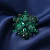 SKEDS Exquisite Solid Color Rhinestone Snowflakes Brooches Pins For Women Lady Luxury Crystal Party Banquet Corsage Jewelry Gift