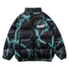 Cashew Flowers Printing Mens Down Jackets Casual High Quality Parkas Hip Hop Double-sided Wear Winter 2023 Coats Men's Clothing