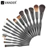 Vander 15pcs Profesjonalny krzywa ciała szczotki makijażu makijażu twarzy Blush Foundation Bending Contour Powder Cosmetics SZZENE KITES6721311