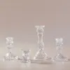 Cancellaio di vetro in cristallo chiaro vintage Candelosi per San Valentino Cena a lume di candele