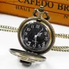 Zegarki kieszonkowe brązowe/srebrne/czarny kompas pusta kwarc kwarcowy steampunk męs unisex vintage zegar ścienny Dropshipping reloJ de bolsillo y240410