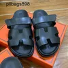 Italy Chypres Sandals Flat Genuine Leather Velcro Strap 7a Suede Brand Uncle New Style Word Magic Buckle Korean Version Versatile Bottom