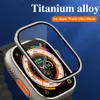 Verre trempée pour Apple Watch Ultra 49 mm Protecteur Titane Alloy Metal Protective Frame Iwatch Series Ultra Accessoires