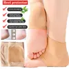 2pcs Ferse Schutzdeckel Plantarfasziitis Heels Socken Silikon Anti-Crack-Feuchtigkeitsschuhpolster Schmerz Relief Füße Pflege Sock