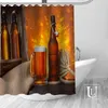 Tende da doccia Tenda tazza di birra personalizzata tessuto impermeabile più dimensioni per arredamento per il bagno caduta