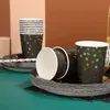 49 st guld dot Happy Birthday Party Cerierware Set Paper Black Paper Plates Serveins Cups For Men Women Birthday Table Seory Decor