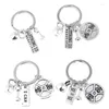 Keychains Fashion Barbell Dumbbell Fitness Gym Keychain Pendant Keyrings Sport Accessories