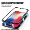 Magnetischer Adsorption Metallrahmen Temperiertes Glas Rückenmagnetbedeckung für iPhone 6 6s 7 8 plus XR XS Max Samsung Galaxy S103510577
