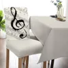 Cubierta de silla de comedor de notas musicales 4/6/8pcs Spandex silla elástica caja de tapa de sábana para banquete de hotel de bodas comedor de banquete