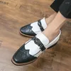 Scarpe casual in pelle da uomo in pelle puntata in stile italiano uomo da matrimonio formale uomo slittamento su mocassini