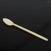 Falhe de talheres descartáveis de manuseio comprido Spoon plástico de 10 a 18 cm de grama geléia dupla de leite de leite sopa de gelo sundae