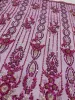 2023 High-End French Embroidery Beaded African Lace Nigerian French Tulle Lace With Sequin Fabric For Wedding Dress