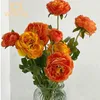 Decorative Flowers 3 Heads Fake Peony Vases For Home Decoration Accessories Wedding Scrapbooking Garden Household Products