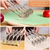 Baking Moulds 5-Wheel Pastry Cutter Pizza Multi Wheel Dough Cutters Expandable Slicer Roller Knife