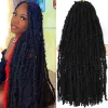 Butfly Locs Crochet Cheveux 24 18 36 pouces Naturel Natural Noir en détresse Traids Crochets Faux Locs Tressage synthétique Extensions de cheveux