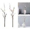 Dekorative Blumen Faux Long Stamm Pflaumenblütenstrauß Vase Füllung für Gartenschlafzimmer Hochzeit