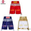 Cetim muay thai shorts personalizados calças de luta de kickboxing de tassel shorts de boxe masculino homens crianças mma combate crossfit roupas personalizadas