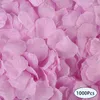 Kwiaty dekoracyjne 1000pcs sztuczne płatki róży kolorowy jedwabny fałszywy płatek kwiat romantyczny rocznica ślubu walentynki uprzejme
