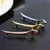 Alloy Dachshunds Dog de veio selvagem Chapote de veio coreano Portador de pauzinho rosa ouro banhado prateado ornamento de natal gigante